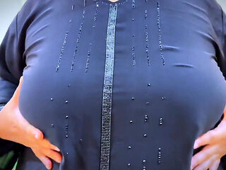 Arab Hot Stepmom Gets Horny After Coming From Road in Hotel Bed & I See Her Big Ass & Start Handjob