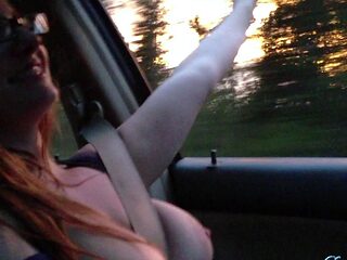 Hot amateur shakes her big boobs