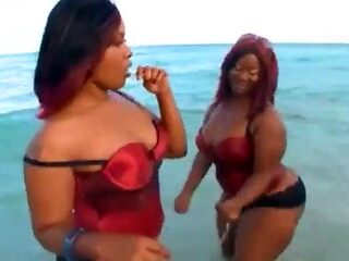 Horny black sistas ft. Mz Booty: Blowjob, Doggy  Cowgirl Porn