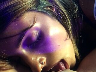 Two wet naked amateur babes having lesbian sex in the shower