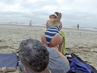 Horny Babe Gets Anal Fucked On Public Beach In Front Of Everyone