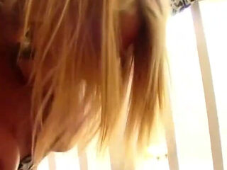 Sexy blonde babe banged on stairs by a BBC