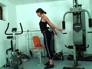 Kristine Crystalis Tight Gym Ass Quakes in Intense Workout as Her Massive Tits Bounce Before She