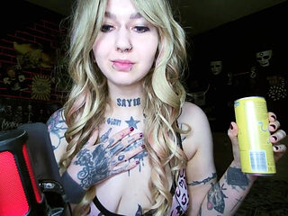 Sexy Alternative Blonde Burping