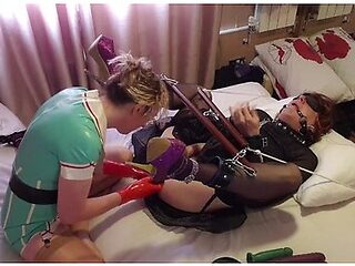 Lisa Essex - Latex Nurse Pegging Her Bondage Sissy Slut. Essex Girl Lisa & Tgirl Lucy