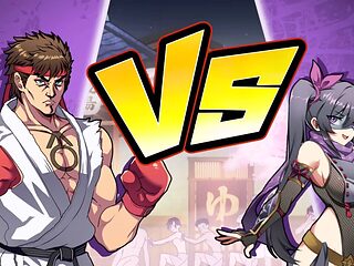 Japanese ninja in an anime scene with ahegao expressions