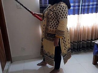 Indian Maid Fucked by Boss While Sweeping Office - Big Ass Creampie