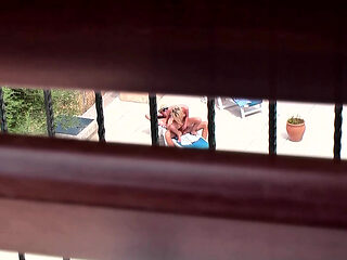 Blonde Poolside Double Penetration Ecstasy