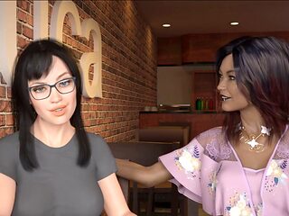 Steamy adult visual novel featuring a hot brunette with big boobs