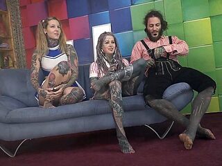 Dirty Dreaz featuring Anuskatzz and Lily Lu's tattoo piercing smut