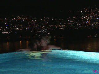 Couple Go for Late Skinny Dip Fondle