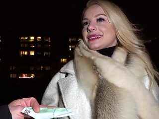 Elizabeth Romanova serves big throbbing cock for some cash