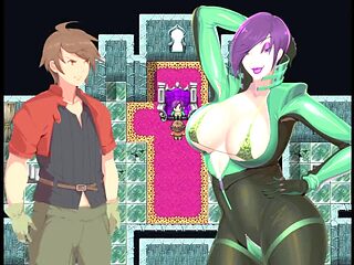 Dominatrix shakes the tower with her feet in this erotic cartoon adventure