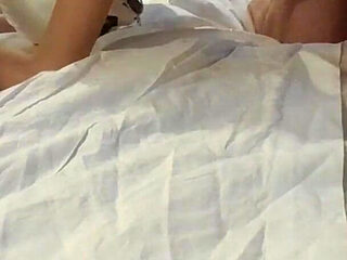 She's bound on a bed, throated and pussyfucked by a big cock with no mercy