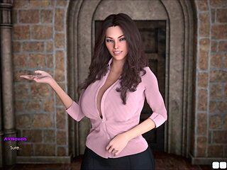 Fervor Academy adventure with a hot brunette and big assets