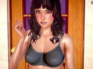 Spicy milf exhibitionist in a wild public manga scene