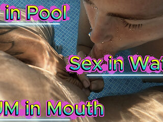 First Underwater Sex with Step Sister in Pool