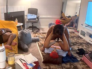 My best friend gets drilled in the living room right in front of me