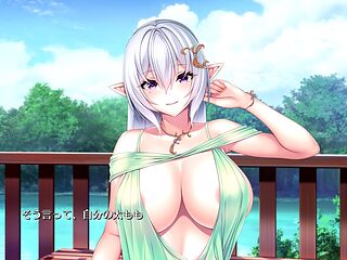 Animated big-titted role player in hentai action