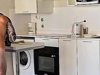 Cheating Wife! Her Husband in Bed and Her Fucking Her Friend on the Couch