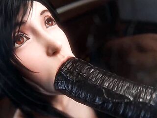 Tifa Gives The Best Head Worship Sucking Mandingo Cock