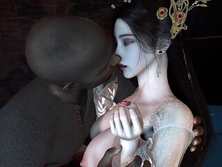 3D Asian Super Model Have Sex with BBC in the Car