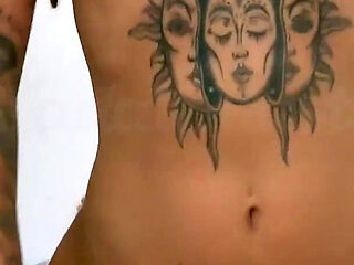 Redhead with dreadlocks sucks my entire dick eagerly.