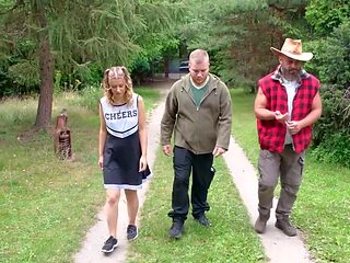 Tight cheerleader meets his stepdad and fucks him HARD