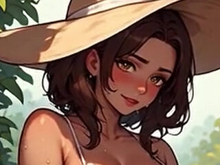 Waifu Garden Lady POV - Panties Aside Penetration & Bench Close-Up Fucking (Preview)