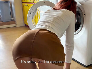 French MILF with Big Ass Needs Help in Kitchen - Homemade POV Fuck