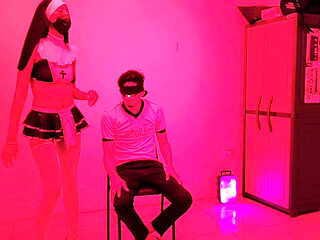 Shy Birthday Boy Gets a Sensual Dance From Two Sluts in Lingerie