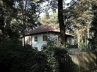 Blonde MILF with Big Tits and Huge Booty Fucked Outside in Italy