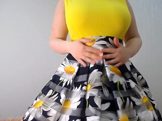 Virgin Girl Cum Hard After Dancing in Beautiful Dress