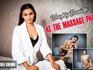 At The Massage Parlor - Naughty Brunette; Busty Nicole Cherry POV