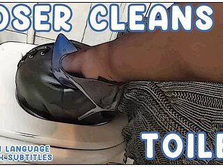 Loser Cleans Toilet - Large preview - English subtitles