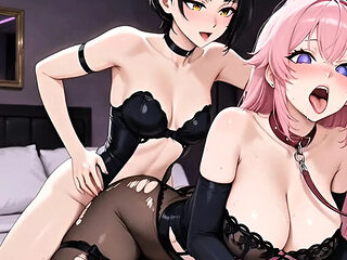 Hentai Yuri Lesbian BDSM Mistress Rina Dominates Yumi to Massive Squirting Orgasms