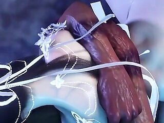 Black Cock Big Booty Bounce: Girl in Motion - 3D Animation Hentai