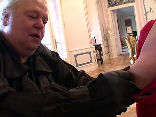 Old threesome humiliated