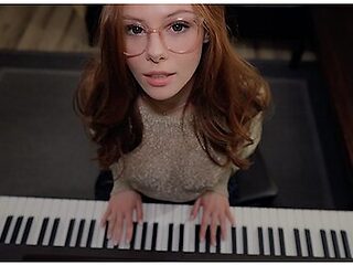Music Is Fun When A Student Has No Panties Piano Lessons Sex With Teacher Cum On Face With Gorgeous Girl