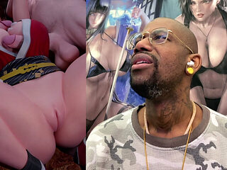 Thicc Fat Bald Pussy Mai Breast Fucking Two Gooner Cocks Until She Gets Cum Covered, Big Breast Kiriko Getting Heavy Backshots