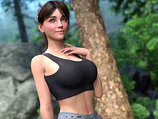 3d, hot brunette, brunette big tits