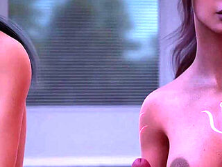 Lust Academy 57 - Threesome Sex Between James, Lily and Leona Including More Lesbian Actions