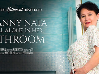 Modern Grandma Nata Loves To Play With Her Dildo And Her Pussy In The Bathroom