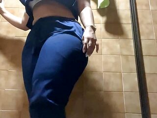 Beautiful Big Fat Nurse Ass Recorded by Amateur Camera (office Bathroom)