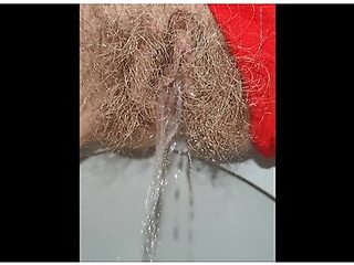 Huge Hayry Pussy Peeing Along With Loud Anal Farting For Toilet Fetish Lovers Only!
