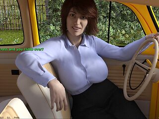 Big boobs ready to play in an anime visual novel