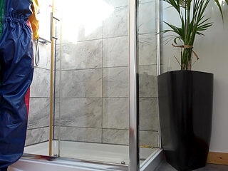 Double-layered Pvc Rainwear & Wetsuit: Soaked, Soapy Shower Play