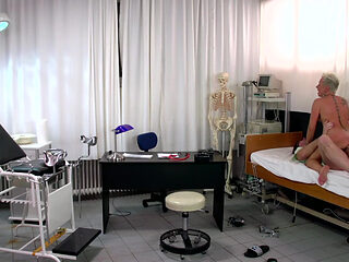 Blonde MILF Double Penetration Doctor Exam Fuck