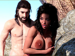 Girls Need Helps in Island Isable Having Fun in Beach