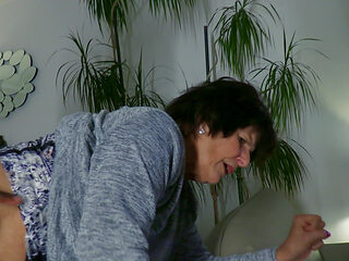 The White Step Grandmother Is Contemplating the Living Room When She Is Surprised by a BBC Who Fucks Her